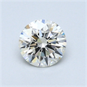 0.57 Carats, Round Diamond with Excellent Cut, I Color, IF Clarity and Certified by GIA