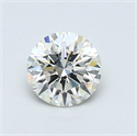 0.55 Carats, Round Diamond with Excellent Cut, J Color, VS2 Clarity and Certified by GIA