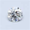0.55 Carats, Round Diamond with Excellent Cut, G Color, SI1 Clarity and Certified by GIA