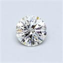 0.52 Carats, Round Diamond with Excellent Cut, I Color, SI2 Clarity and Certified by GIA