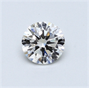 0.50 Carats, Round Diamond with Very Good Cut, I Color, IF Clarity and Certified by GIA