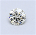 0.50 Carats, Round Diamond with Excellent Cut, L Color, IF Clarity and Certified by GIA