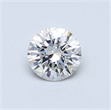 0.50 Carats, Round Diamond with Very Good Cut, E Color, SI1 Clarity and Certified by GIA