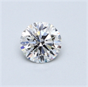 0.47 Carats, Round Diamond with Excellent Cut, F Color, SI1 Clarity and Certified by GIA