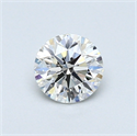 0.46 Carats, Round Diamond with Very Good Cut, H Color, IF Clarity and Certified by GIA