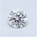 0.46 Carats, Round Diamond with Excellent Cut, D Color, VVS2 Clarity and Certified by GIA
