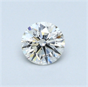 0.43 Carats, Round Diamond with Very Good Cut, H Color, VVS2 Clarity and Certified by GIA