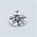 0.43 Carats, Round Diamond with Excellent Cut, D Color, SI1 Clarity and Certified by GIA