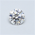 0.43 Carats, Round Diamond with Excellent Cut, D Color, SI1 Clarity and Certified by GIA