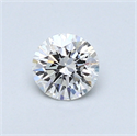 0.42 Carats, Round Diamond with Very Good Cut, F Color, VVS1 Clarity and Certified by GIA