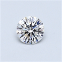 0.41 Carats, Round Diamond with Excellent Cut, E Color, VS2 Clarity and Certified by GIA