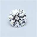 0.41 Carats, Round Diamond with Excellent Cut, E Color, SI1 Clarity and Certified by GIA