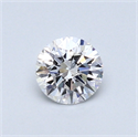 0.40 Carats, Round Diamond with Excellent Cut, D Color, SI1 Clarity and Certified by GIA