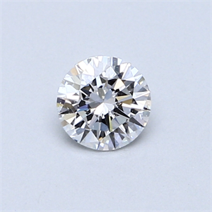 Picture of 0.40 Carats, Round Diamond with Very Good Cut, D Color, SI2 Clarity and Certified by GIA
