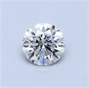 0.51 Carats, Round Diamond with Very Good Cut, D Color, SI1 Clarity and Certified by GIA