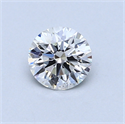 0.58 Carats, Round Diamond with Excellent Cut, D Color, VS2 Clarity and Certified by GIA
