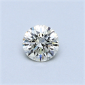 0.36 Carats, Round Diamond with Excellent Cut, H Color, IF Clarity and Certified by EGL