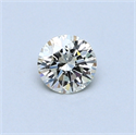 0.36 Carats, Round Diamond with Excellent Cut, H Color, VVS1 Clarity and Certified by EGL