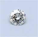 0.35 Carats, Round Diamond with Excellent Cut, I Color, VS2 Clarity and Certified by EGL