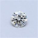 0.34 Carats, Round Diamond with Excellent Cut, H Color, VVS2 Clarity and Certified by EGL