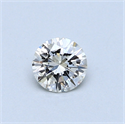 0.36 Carats, Round Diamond with Excellent Cut, F Color, VS2 Clarity and Certified by EGL