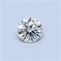 0.32 Carats, Round Diamond with Excellent Cut, H Color, VVS1 Clarity and Certified by EGL