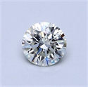0.58 Carats, Round Diamond with Excellent Cut, H Color, VS1 Clarity and Certified by EGL