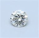 0.38 Carats, Round Diamond with Excellent Cut, F Color, VS2 Clarity and Certified by EGL