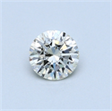 0.39 Carats, Round Diamond with Excellent Cut, H Color, VVS2 Clarity and Certified by EGL