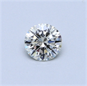 0.34 Carats, Round Diamond with Excellent Cut, H Color, VVS1 Clarity and Certified by EGL