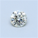 0.38 Carats, Round Diamond with Excellent Cut, I Color, VS1 Clarity and Certified by EGL