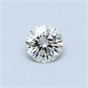 0.34 Carats, Round Diamond with Excellent Cut, H Color, VVS1 Clarity and Certified by EGL