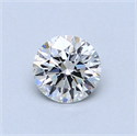 0.54 Carats, Round Diamond with Excellent Cut, E Color, VS2 Clarity and Certified by GIA