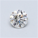 0.51 Carats, Round Diamond with Very Good Cut, D Color, SI1 Clarity and Certified by GIA