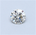 0.34 Carats, Round Diamond with Excellent Cut, H Color, VVS2 Clarity and Certified by EGL