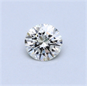 0.34 Carats, Round Diamond with Excellent Cut, G Color, IF Clarity and Certified by EGL