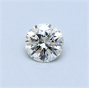 0.36 Carats, Round Diamond with Excellent Cut, H Color, VVS2 Clarity and Certified by EGL
