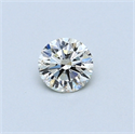 0.30 Carats, Round Diamond with Excellent Cut, H Color, IF Clarity and Certified by EGL