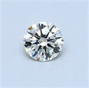 0.38 Carats, Round Diamond with Excellent Cut, I Color, VS1 Clarity and Certified by EGL