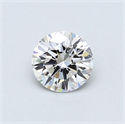 0.51 Carats, Round Diamond with Excellent Cut, D Color, SI1 Clarity and Certified by GIA