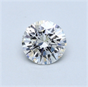 0.54 Carats, Round Diamond with Very Good Cut, E Color, I1 Clarity and Certified by GIA