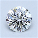 1.32 Carats, Round Diamond with Excellent Cut, F Color, VS1 Clarity and Certified by GIA