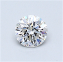 0.50 Carats, Round Diamond with Good Cut, F Color, VVS1 Clarity and Certified by GIA