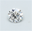 0.50 Carats, Round Diamond with Good Cut, E Color, VS1 Clarity and Certified by GIA