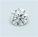 0.50 Carats, Round Diamond with Good Cut, E Color, VS2 Clarity and Certified by GIA
