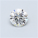 0.50 Carats, Round Diamond with Good Cut, E Color, VVS2 Clarity and Certified by GIA