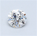 0.50 Carats, Round Diamond with Good Cut, E Color, VVS2 Clarity and Certified by GIA