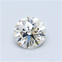 0.50 Carats, Round Diamond with Good Cut, J Color, VVS2 Clarity and Certified by GIA