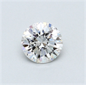 0.50 Carats, Round Diamond with Good Cut, F Color, VS1 Clarity and Certified by GIA