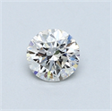 0.50 Carats, Round Diamond with Good Cut, F Color, VVS2 Clarity and Certified by GIA
